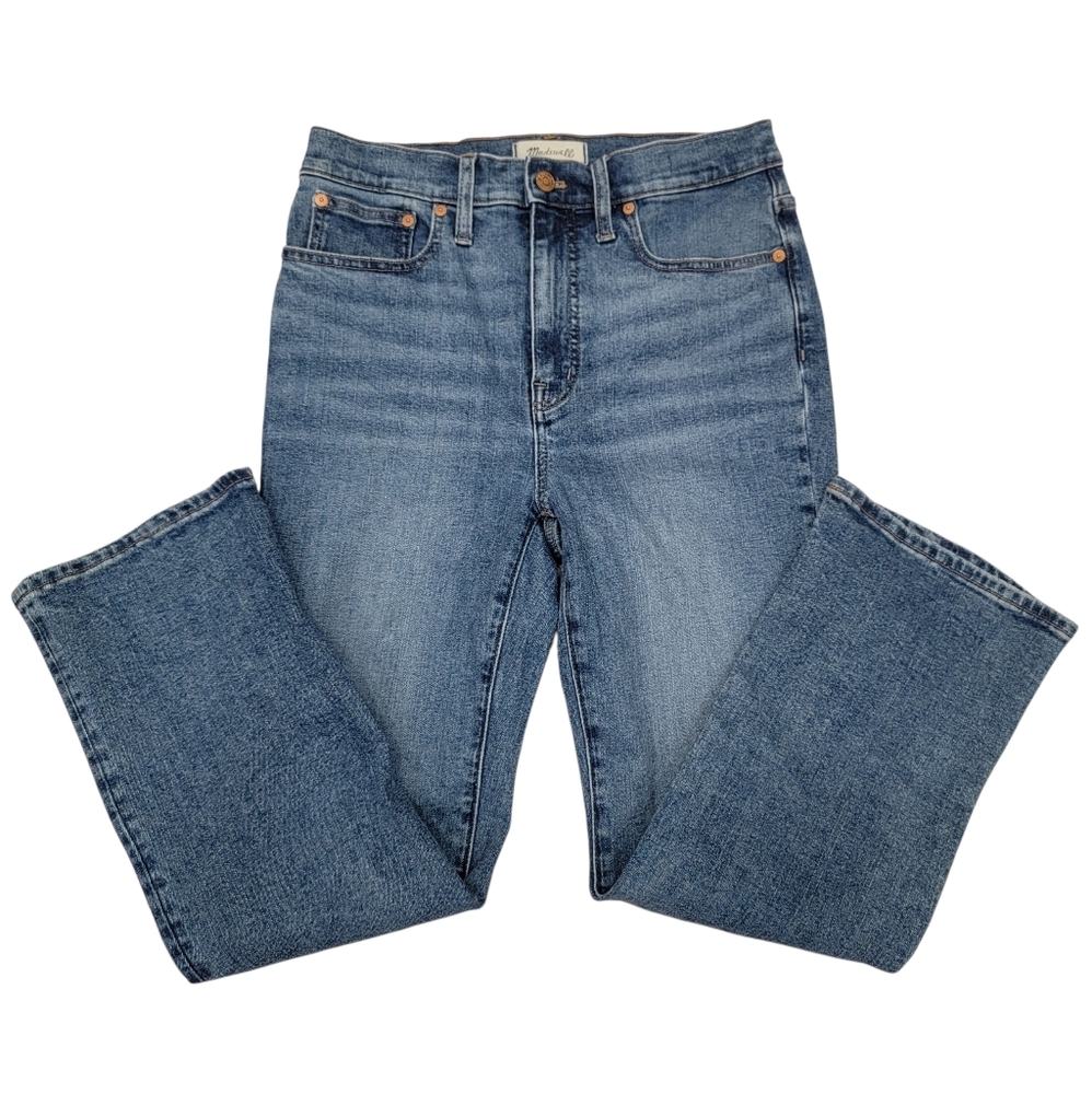 Madewell Cali Demi-Boot Jeans in Glenside Wash Blue Denim Women’s Size 28 - Picture 5 of 17